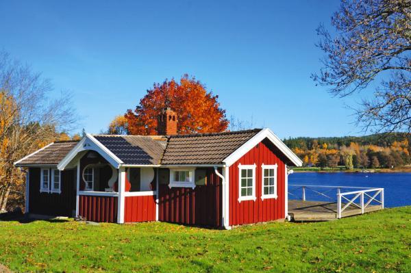 Prässebo, Ferienhaus 4 Personen, am See, Boot, Südschweden, Schweden