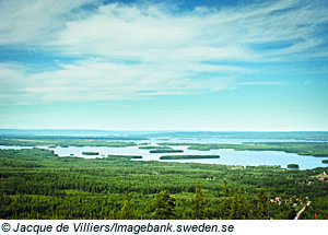 Der See Siljan in der Provinz Dalarna