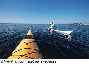 Kanufahrer in Mittelschweden